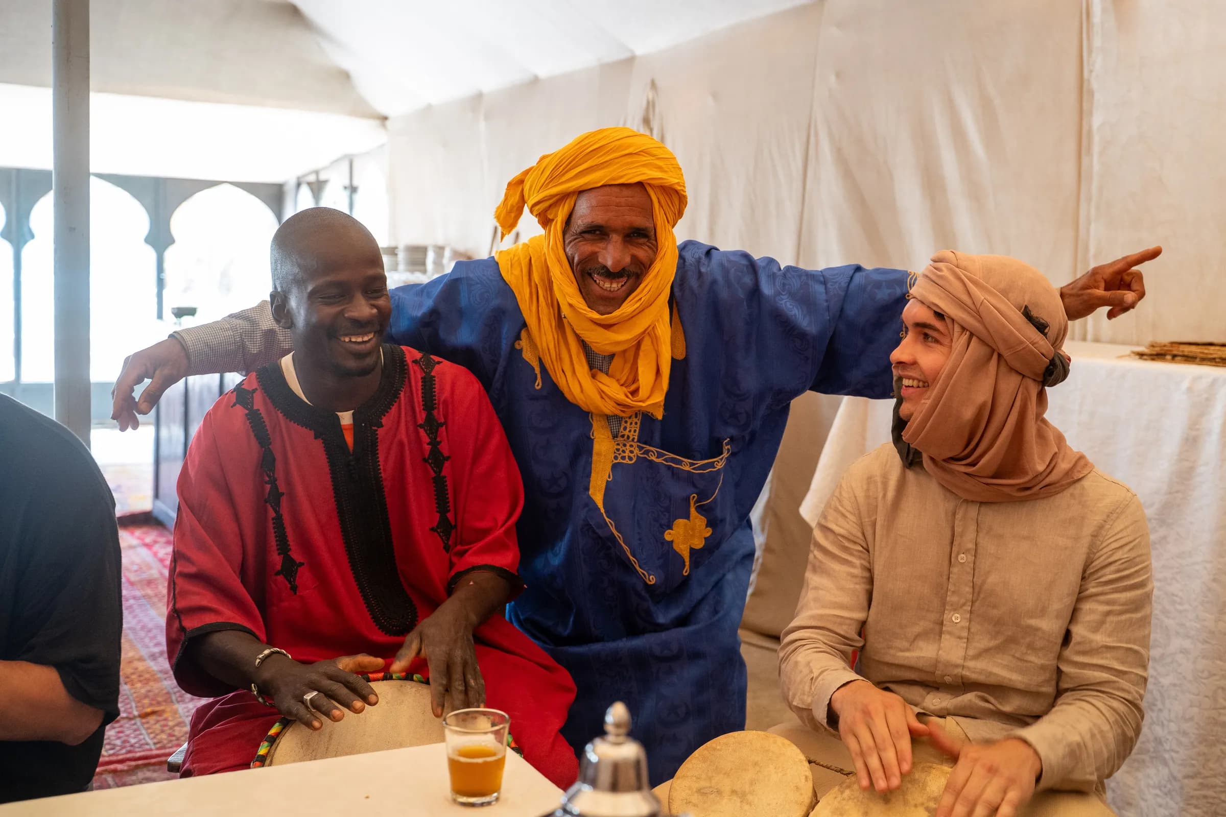 Traditional Berber music in the desert
